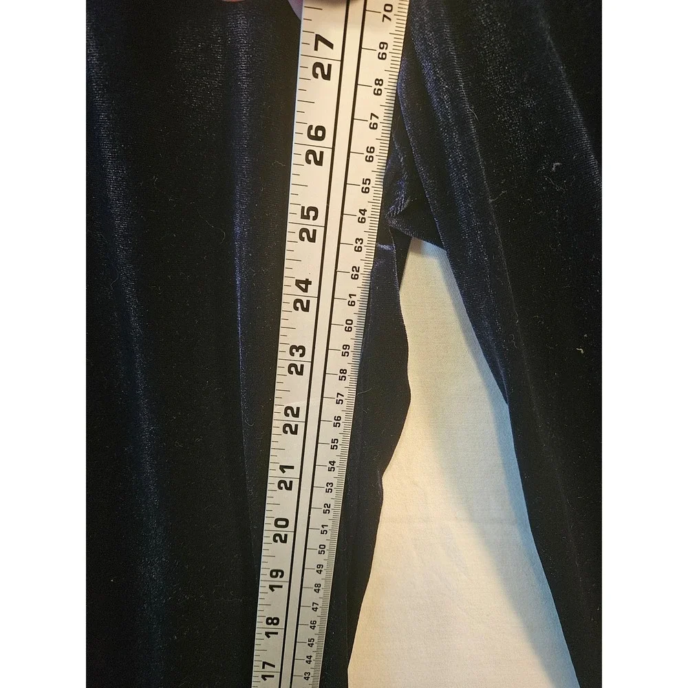 Knit Works Girls Blue Sequin Black Velvet Wide Leg Jumpsuit Size 14 7974273